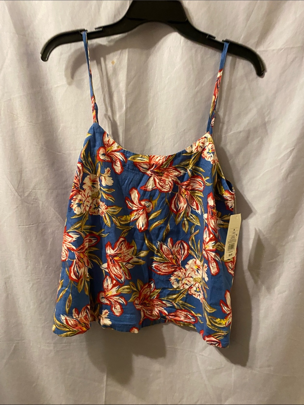 a new day Blue Floral Spaghetti-Strap Cami
